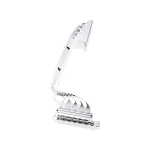 PCI-E 4.0 延长线 400mm 90° 配备双垂直转接器 雪白版