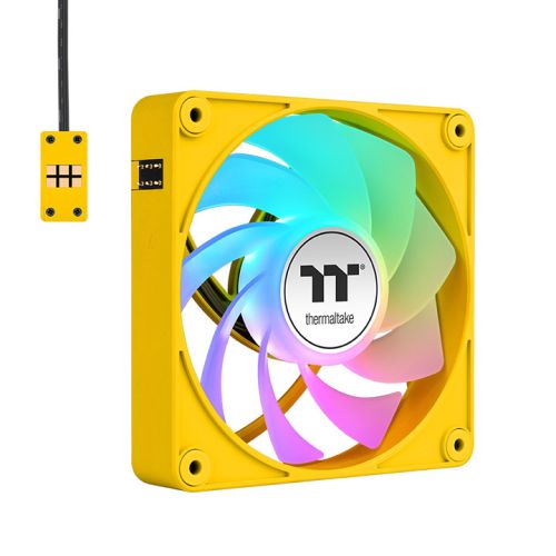 CT120 EX 反转扇叶 ARGB主板连动系统散热风扇 (三颗包) - 蜂芒黄