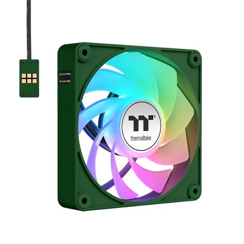 CT120 EX 反转扇叶 ARGB主板连动系统散热风扇 (三颗包) - 竞速绿
