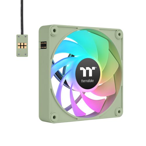 CT120 EX 反转扇叶ARGB主板连动系统散热风扇 (三颗包) –抹茶绿