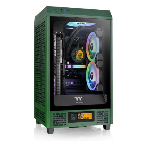 透视The Tower 200 迷你机箱 竞速绿