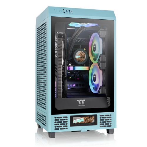 透视The Tower 200 迷你机箱 松石绿