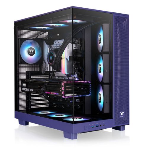 光透View 380 XL TG ARGB 强化玻璃中直立式机箱 暮光紫