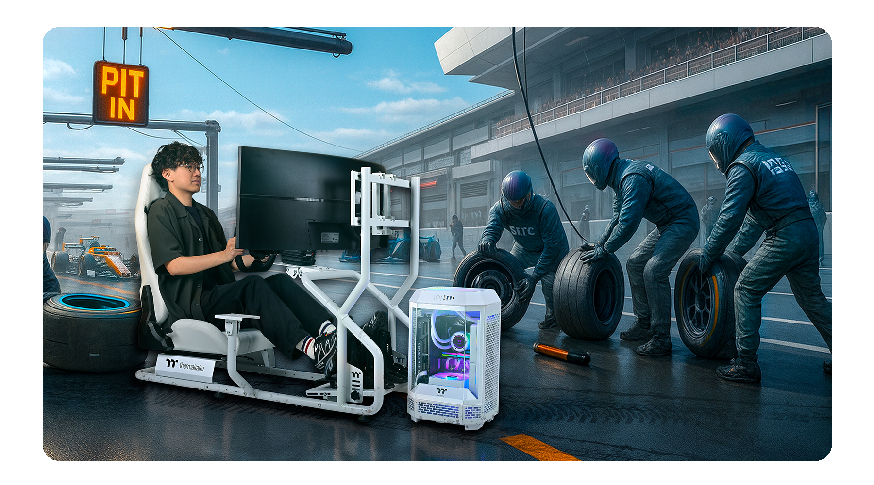 Animated view of GF500 Flight Simulator Cockpit setup
