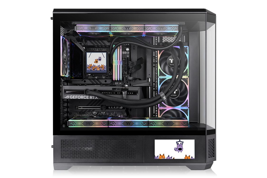 Supports up to a 420mm Radiator on the Right and a 360mm Radiator on the Left