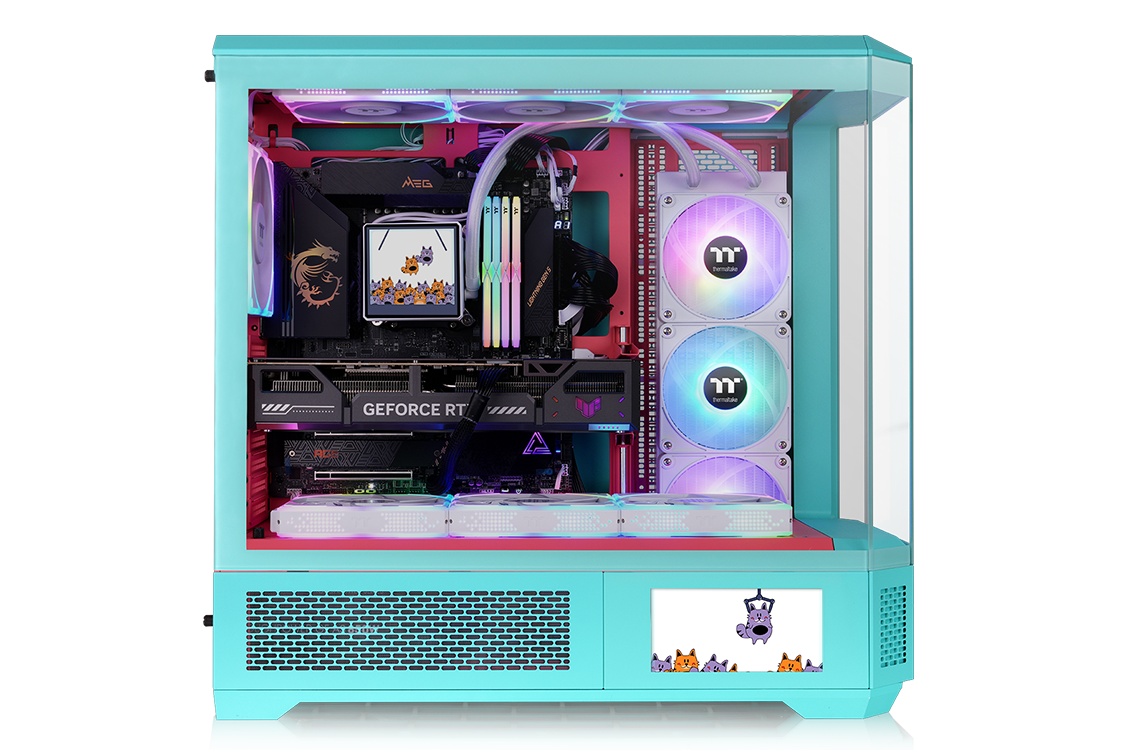Supports up to a 420mm Radiator on the Right and a 360mm Radiator on the Left